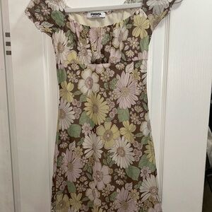 Floral Brown Dress